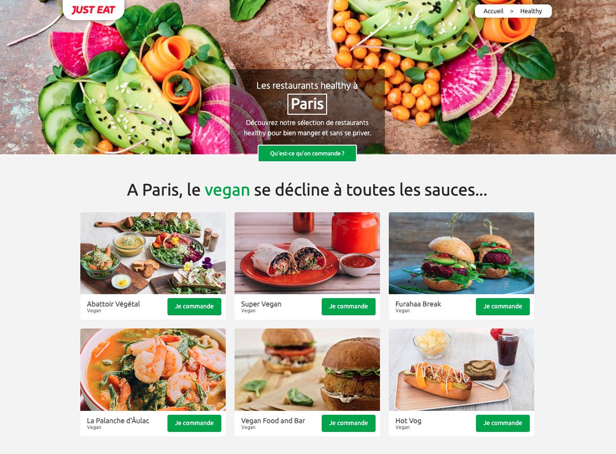 Just Eat — Landing Healthy