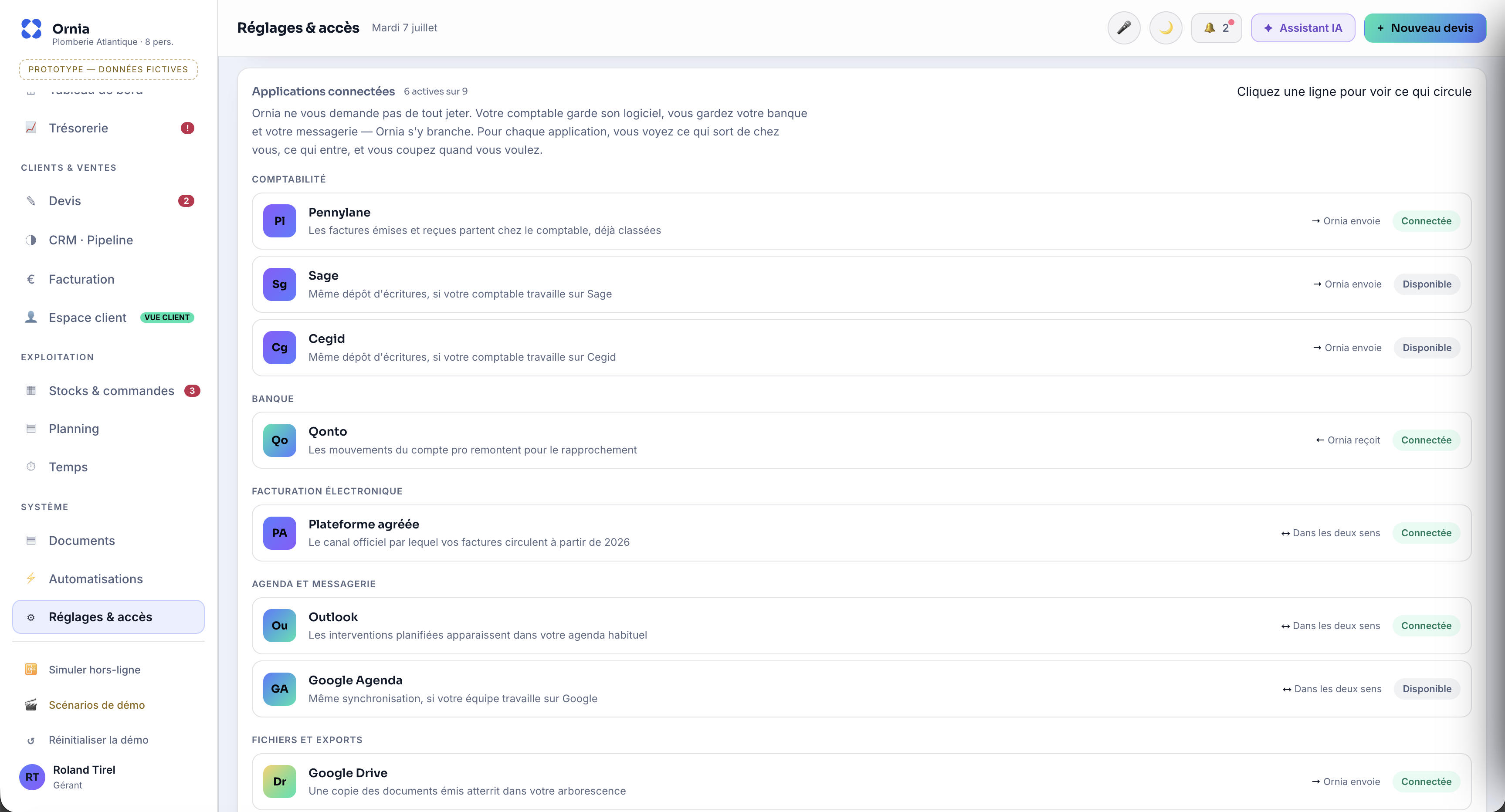 Applications connectées